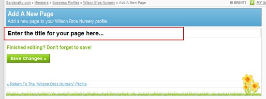 Gardenality Business Profile Add A New Page Gardenality Business Profile Add A New Page