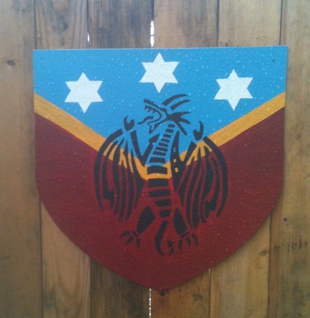 Medieval garden shield